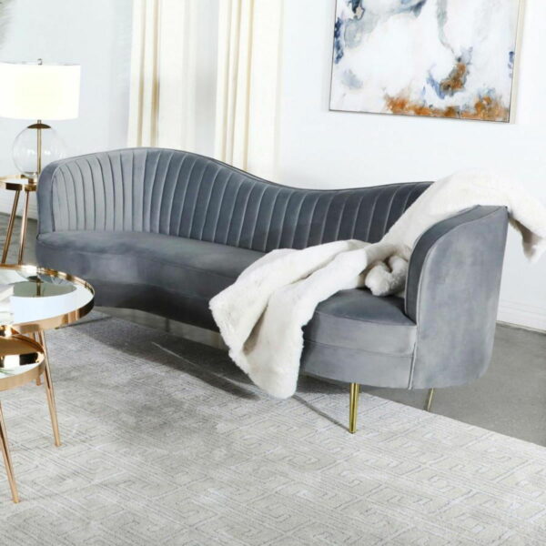 Sophia - Upholstered Channel Tufted Sofa - Image 4