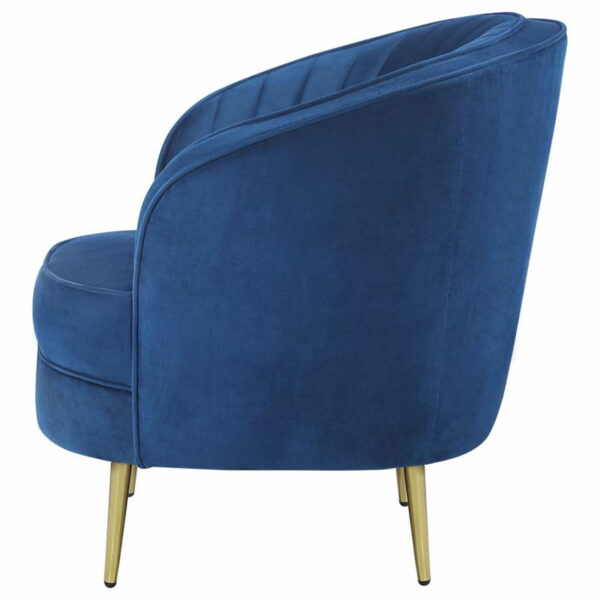 Sophia - Upholstered Channel Tufted Barrel Accent Chair - Image 5