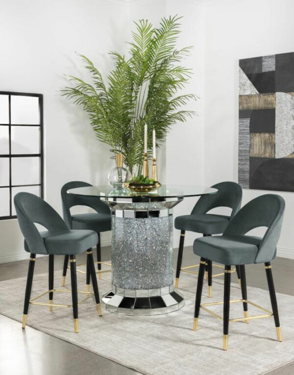 Ellie - Mirrored Counter Height Dining Table Set - Image 8