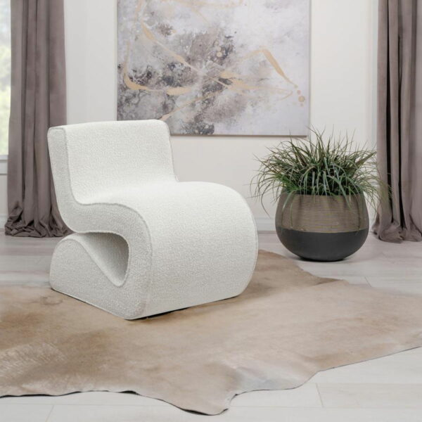Ronea - Boucle Upholstered Armless Curved Chair - Image 11