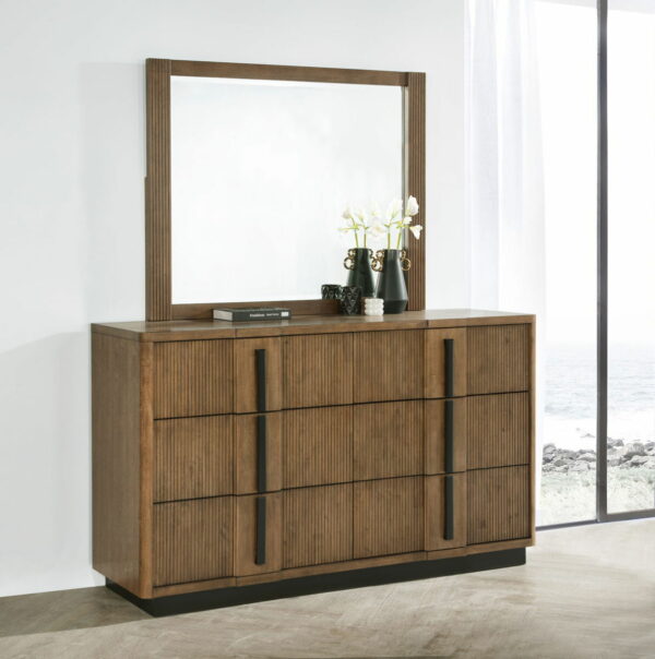 Terrace - 6-Drawer Dresser And Mirror - Ash Brown - Image 4