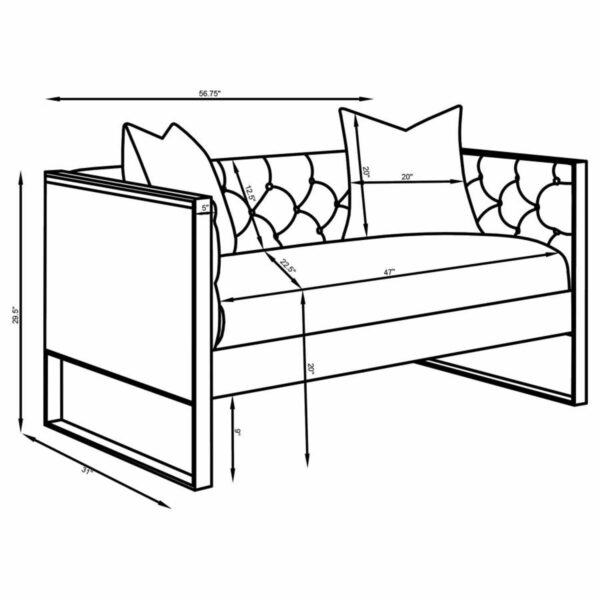 Eastbrook - Velvet Upholstered Tufted Sofa Set - Image 26