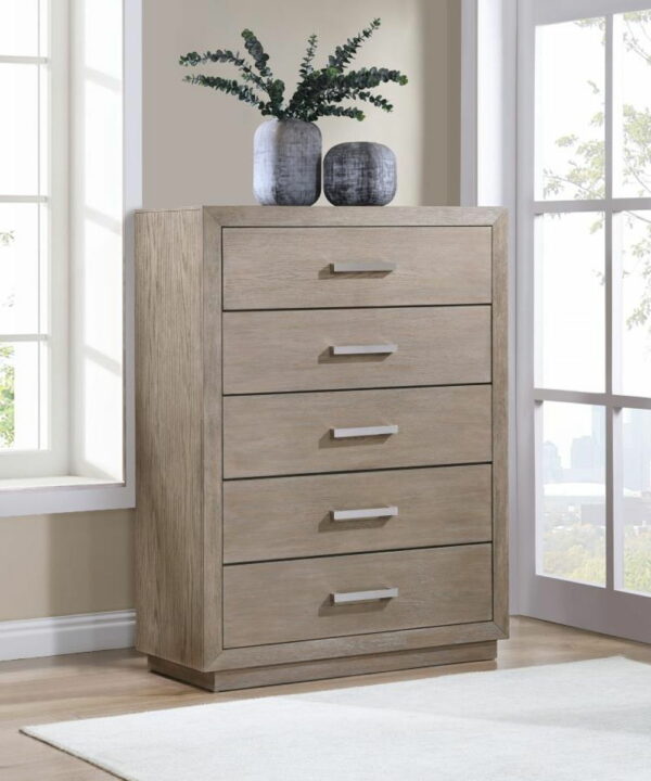 Kenora - 5-Drawer Bedroom Chest - Barley Brown - Image 5