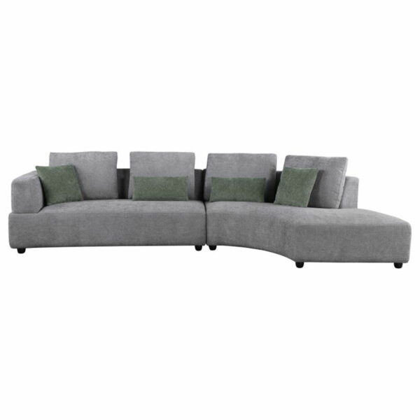 Toscano - Upholstered Sectional Sofa - Gray - Image 2