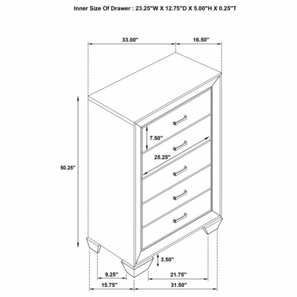 Kauffman - 5-Drawer Bedroom Chest - Image 16