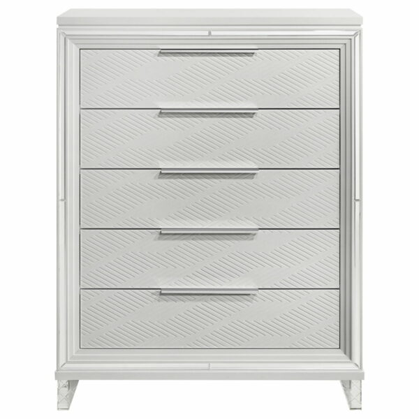 Marmore - 5-Drawer Bedroom Chest Of Drawers - White - Image 12