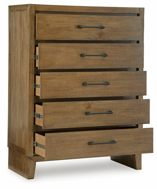 Sherbana - Light Brown - Five Drawer Chest - Image 3