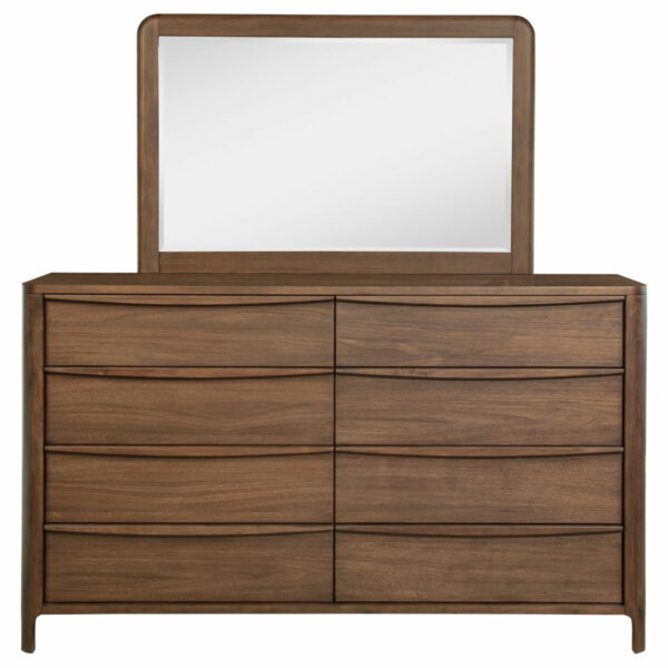 Maderia - 8-Drawer Dresser And Mirror - Walnut - Image 5