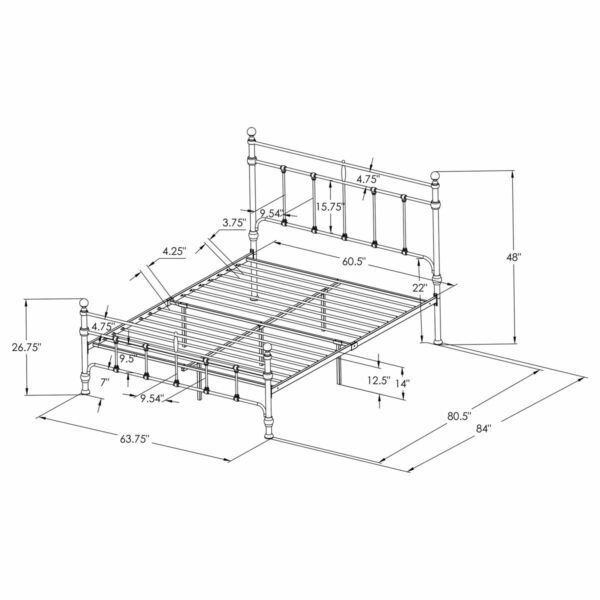 Novak - Metal Open Frame Bed - Image 23