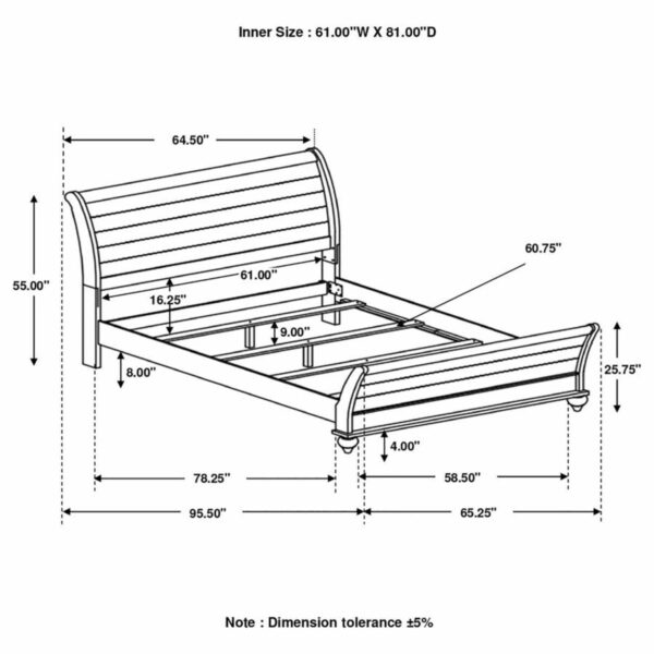 Stillwood - Wood Sleigh Bed - Image 6