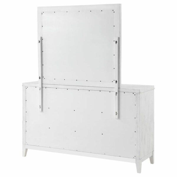 Marielle - 6-Drawer Dresser With Mirror - Distressed White - Image 9