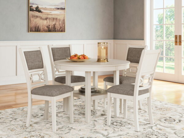 Erinberg - Antique White - Dining Room Table Set (Set of 5) - Image 4