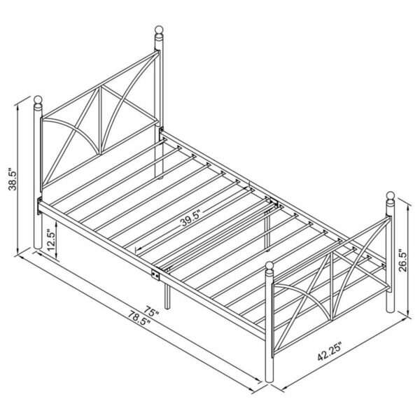 Hart - Metal Open Frame Bed - Image 17