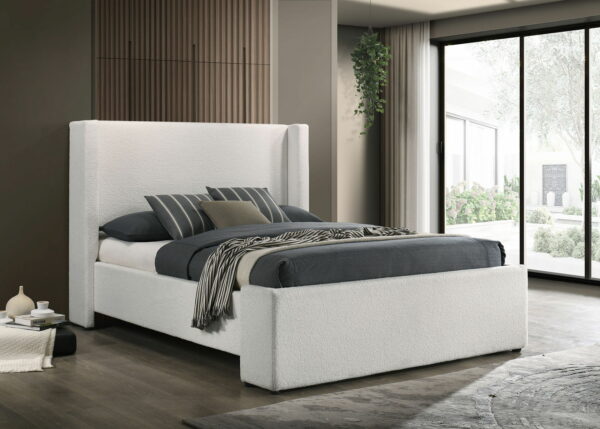 Alamosa - Boucle Upholstered Wingback Bed - Image 3