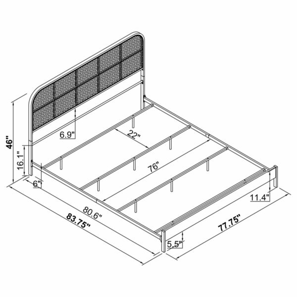 Amherst - Radio Weave Rattan Metal Bed - Image 65