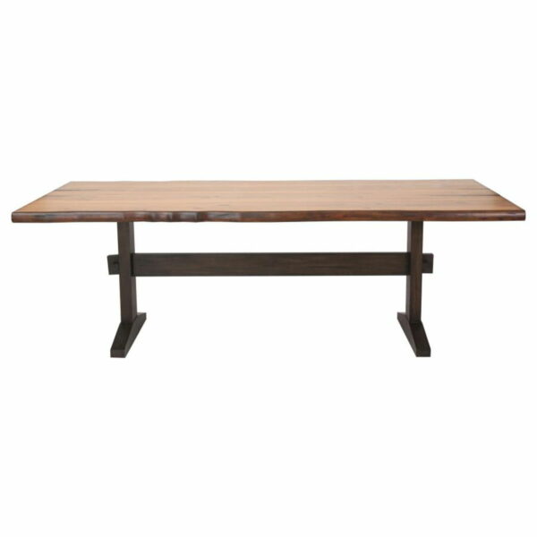 Bexley - 5 Piece Rectangular Live Edge Dining Table Set - Honey - Image 7