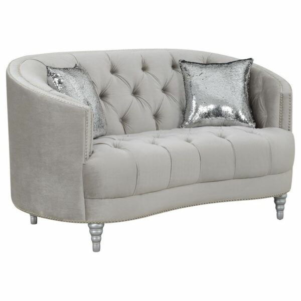 Avonlea - Upholstered Sloped Arm Sofa Set Velvet - Image 8