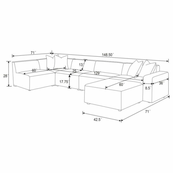Freddie - Upholstered Modular Sectional Sofa - Image 10