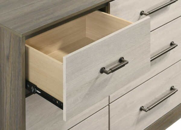 Fenwick - 9-Drawer Dresser With Mirror - Gray Oak - Image 9