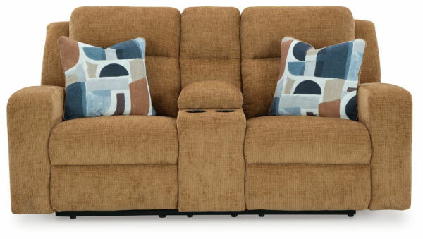 Kanlow - Dbl Reclining Loveseat With Console - Image 5