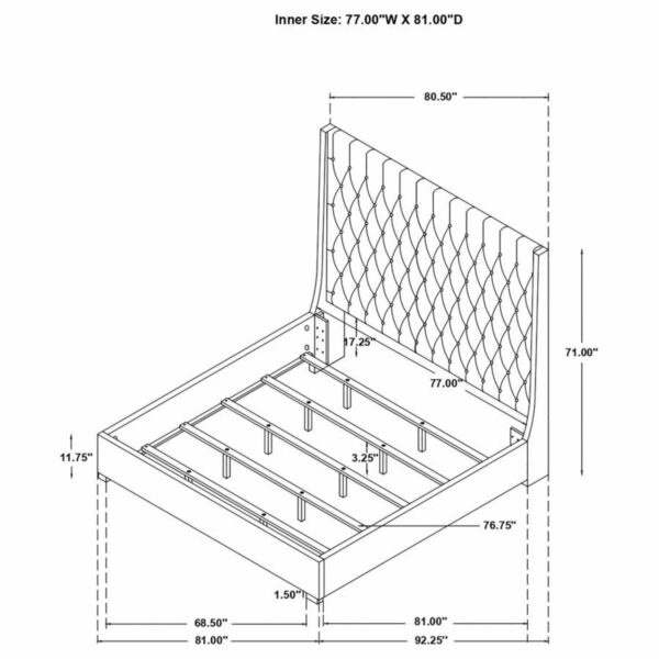 Camille - Upholstered Panel Bed - Image 8