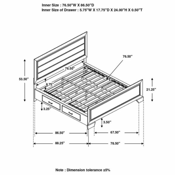 Kauffman - Wood Storage Panel Bed - Image 7