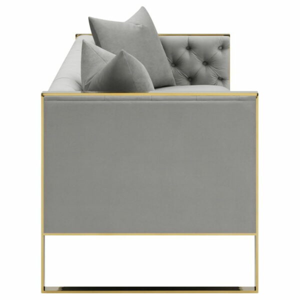 Eastbrook - Velvet Upholstered Tufted Sofa Set - Image 5