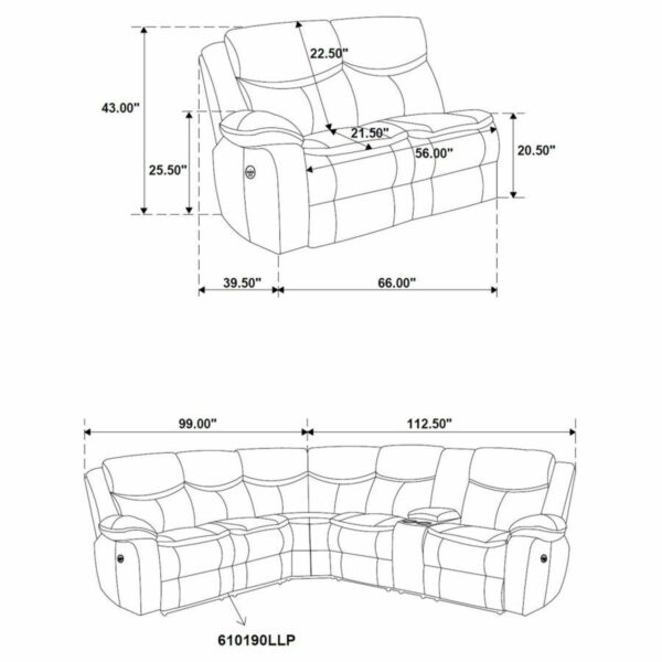 Sycamore - Upholstered Power Reclining Sectional Sofa - Image 19