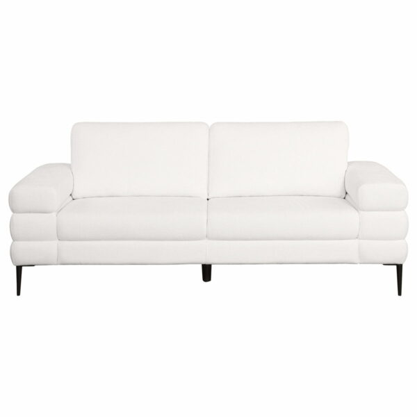 Jessel - Chenille Upholstered Track Arm Sofa - Ivory - Image 7