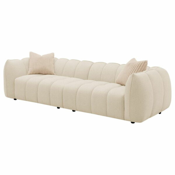 Winchester - Boucle Upholstered Extra Long Sofa - Sand Pebble - Image 12