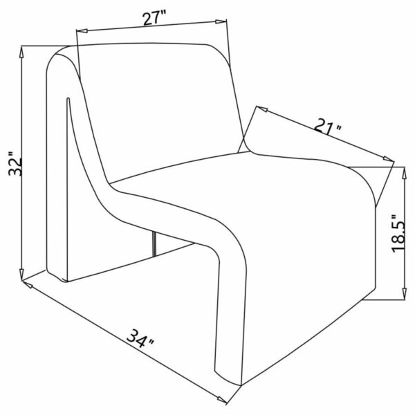 Drayton - Upholstered Curved Armless Accent Chair - Image 17
