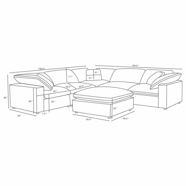Raleigh - Boucle Upholstered Modular Sectional - Image 19