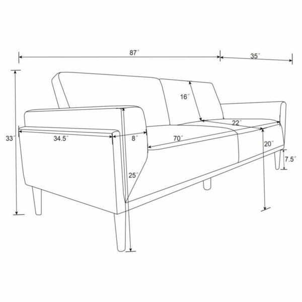 Rilynn - Upholstered Track Arm Sofa - Image 7