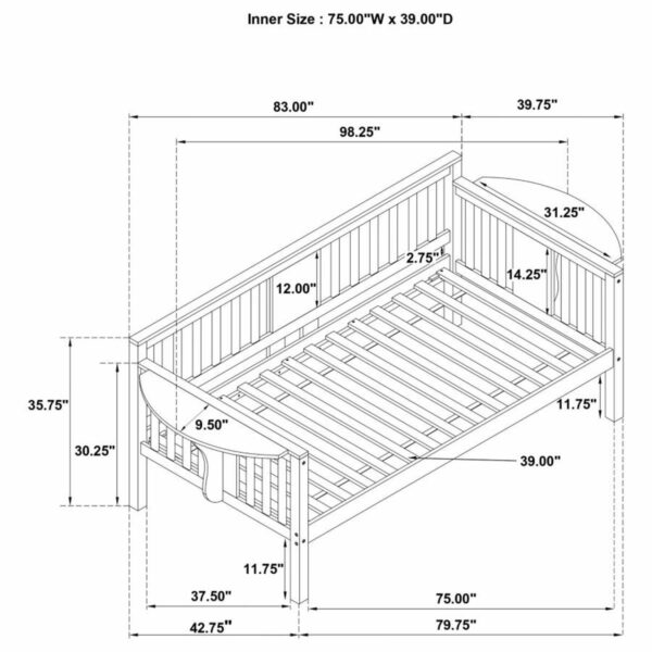 Bethany - Wood Daybed With Drop-Down Tables - Image 11