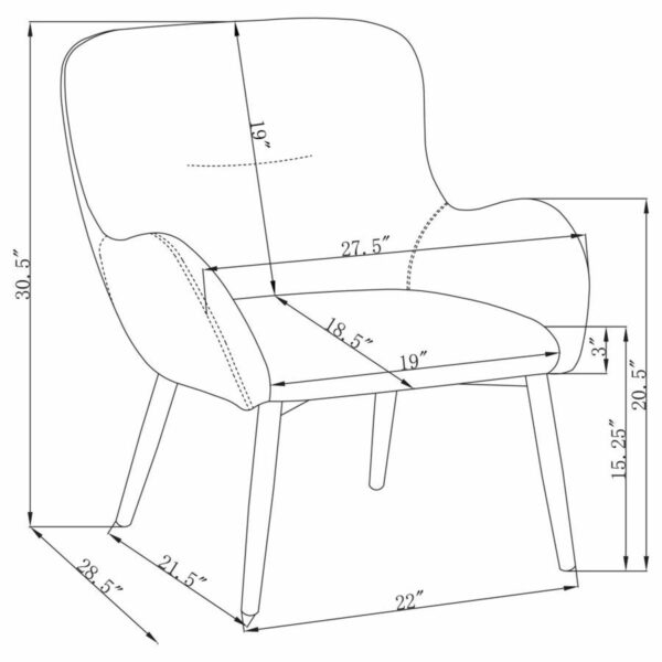 Calvin - Upholstered Modern Arm Accent Chair - Image 12
