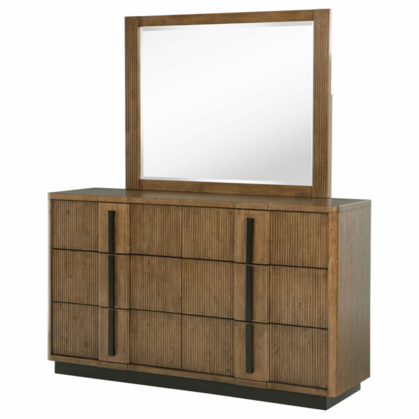 Terrace - 6-Drawer Dresser And Mirror - Ash Brown - Image 8