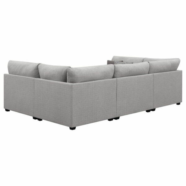 Cambria - 4 Piece Upholstered Modular Sectional Sofa - Gray - Image 9