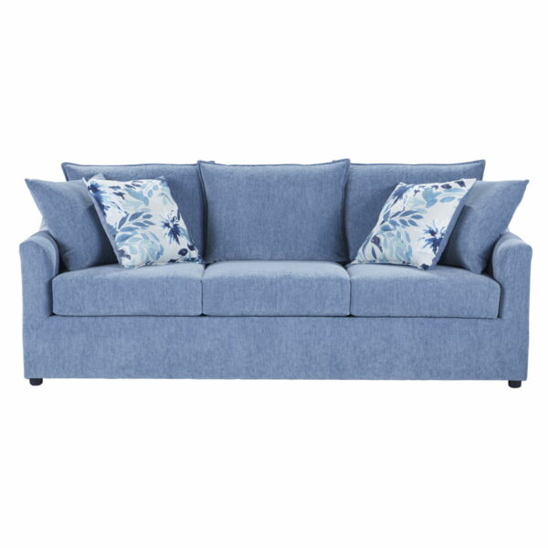 Sylvie - 2 Piece Living Room Set (Sofa & Swivel Chair) - Blue And White Print - Image 2
