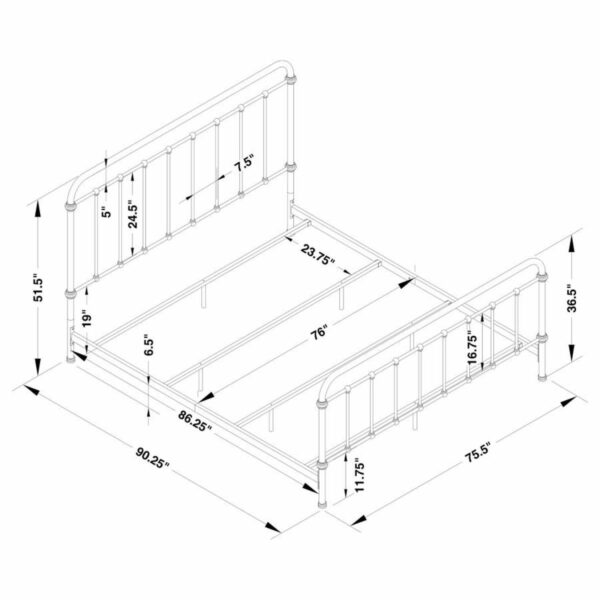 Livingston - Open Frame Metal Bed - Image 15