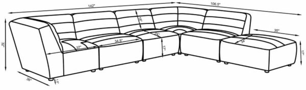 Sunny - Upholstered Modular Sectional Sofa - Image 22