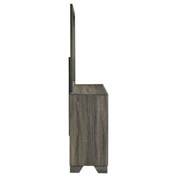 Wright - 6-Drawer Dresser And Mirror - Brown Oak - Image 13