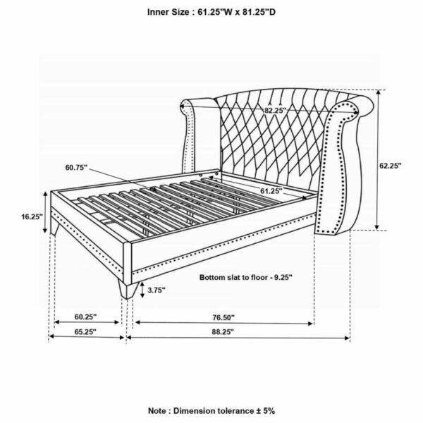 Barzini - Upholstered Wingback Bed - Image 13
