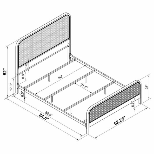 Lanewood - Open Cane Rattan Metal Bed - Image 40