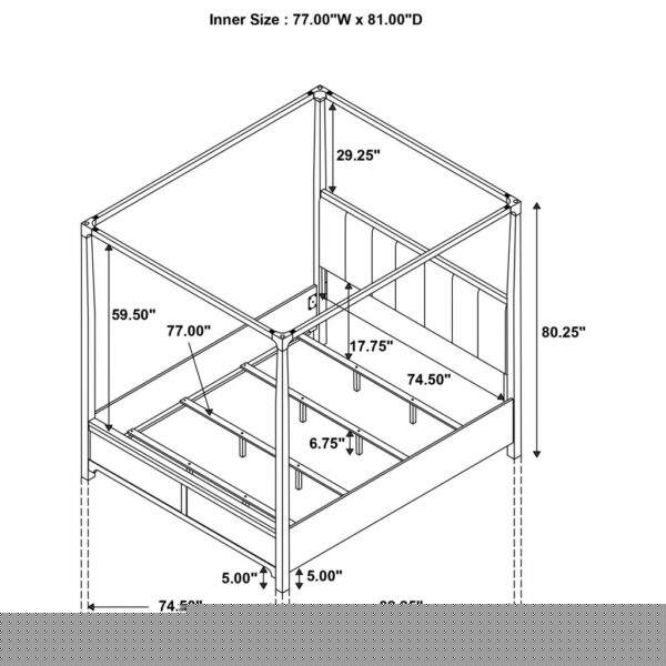 Gran Park - Four Poster Canopy Bed - Image 3
