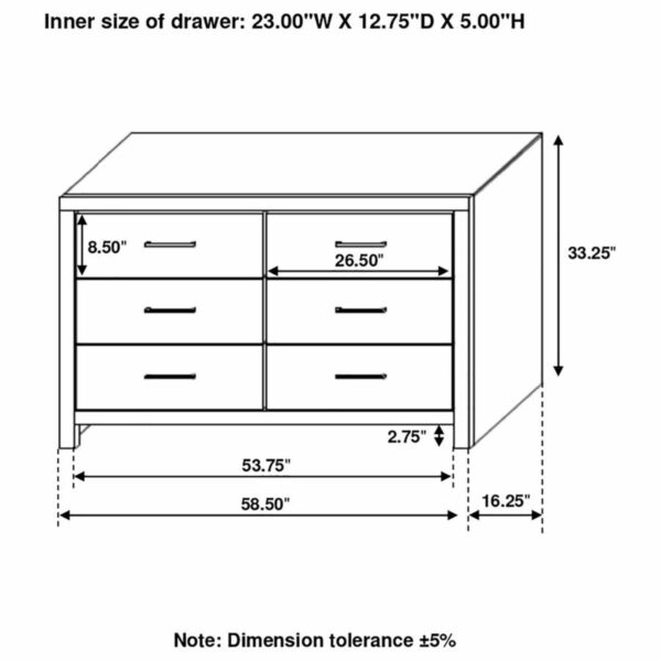 Brantford - 6-Drawer Dresser - Image 18