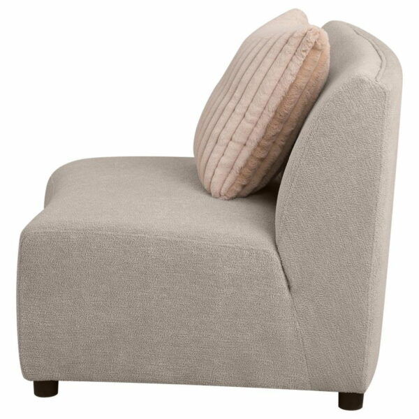 Fayette - Upholstered Armless Chair - Greige - Image 8