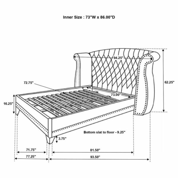 Barzini - Upholstered Wingback Bed - Image 6