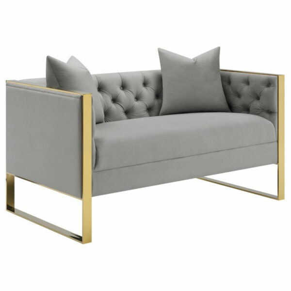 Eastbrook - Velvet Upholstered Tufted Sofa Set - Image 20