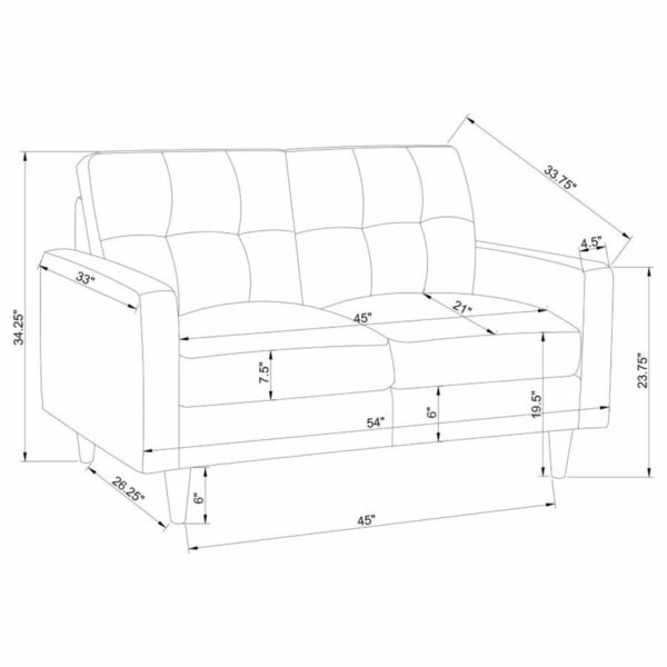 Watsonville - Upholstered Track Arm Sofa Set - Image 8