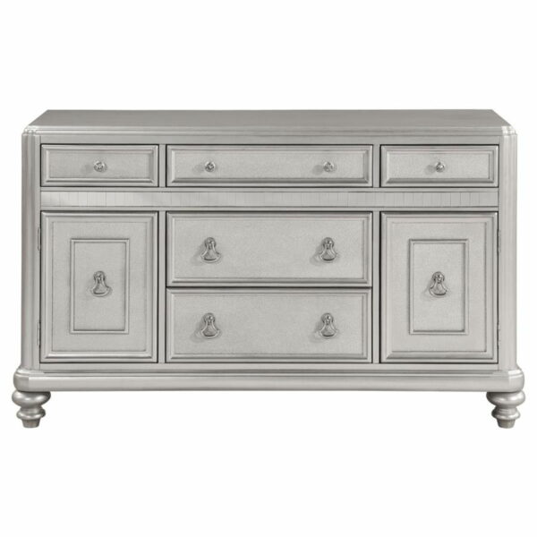Bling Game - Dining Sideboard Buffet Cabinet - Metallic Platinum - Image 3